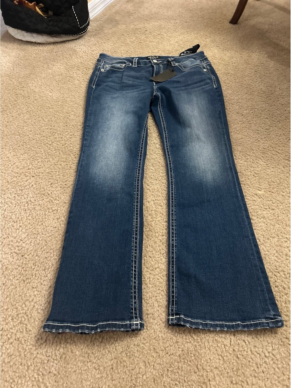 E309 lotus by miss me mid-rise boot size 34/18 l32 jeans